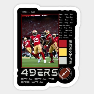 Bang Bang 9er Gang , 49 ers graphic design Sticker